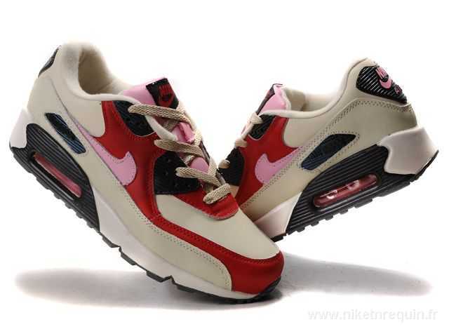 Nike Air Max 90 chaussures rouge et chamois pour 36 femmes et 40 (1)